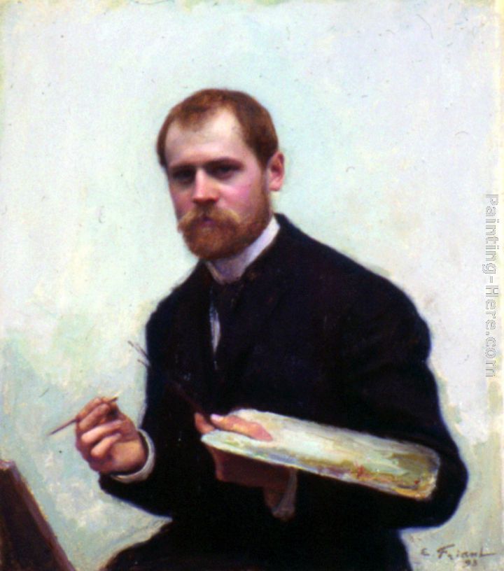 Self-Portrait painting - Emile Friant Self-Portrait art painting